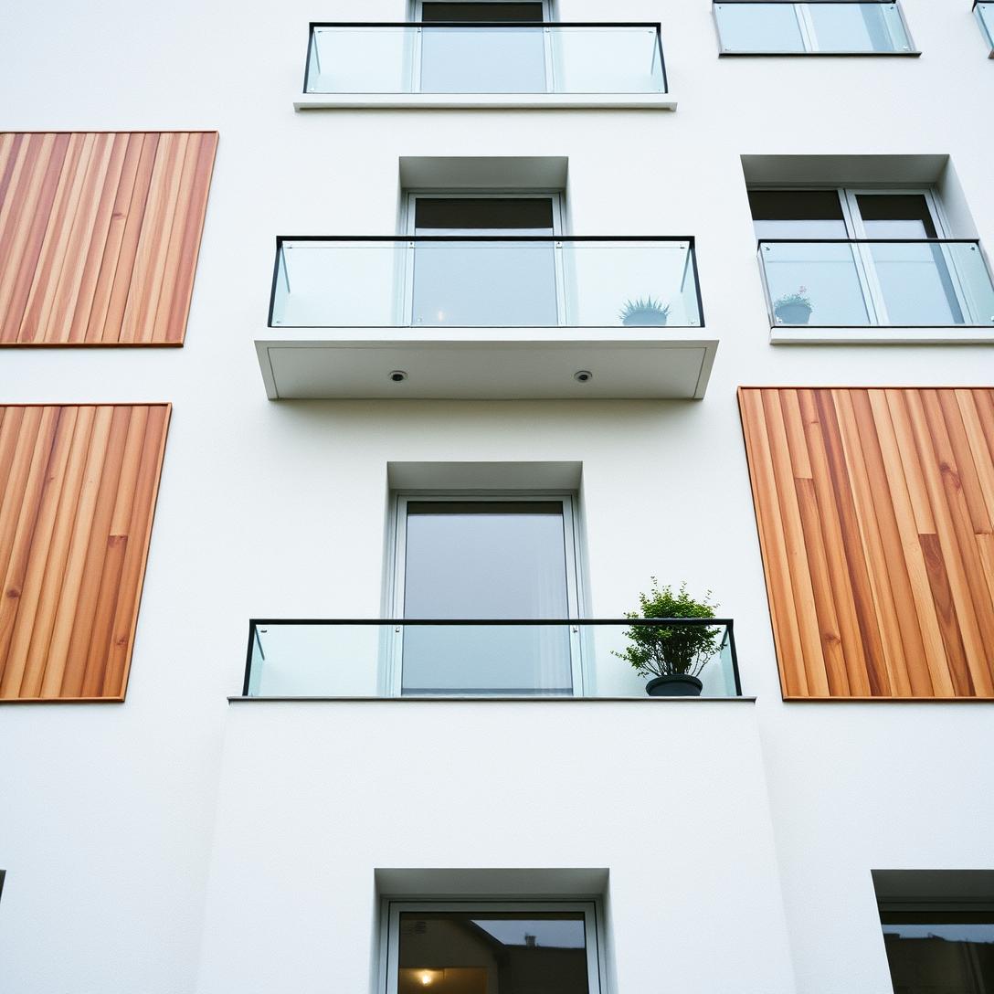 Architekturdetail eines modernen Wohnhauses